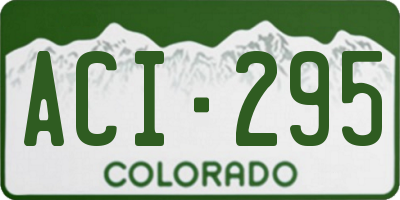 CO license plate ACI295