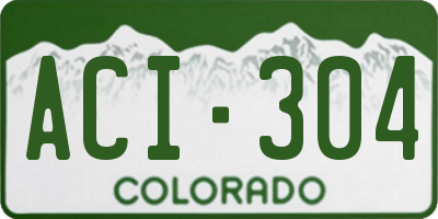 CO license plate ACI304