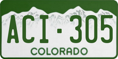 CO license plate ACI305