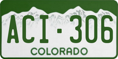 CO license plate ACI306