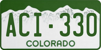 CO license plate ACI330