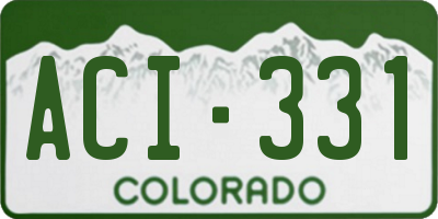 CO license plate ACI331