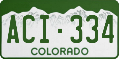 CO license plate ACI334