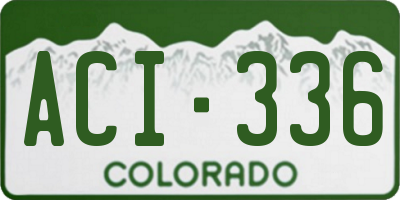 CO license plate ACI336
