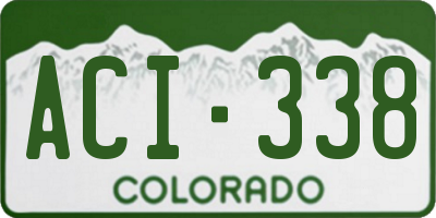 CO license plate ACI338