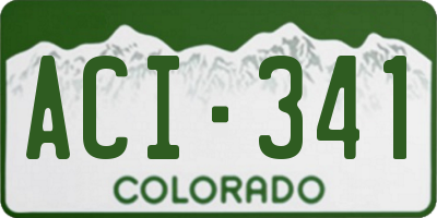 CO license plate ACI341