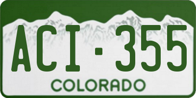 CO license plate ACI355