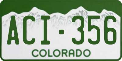 CO license plate ACI356