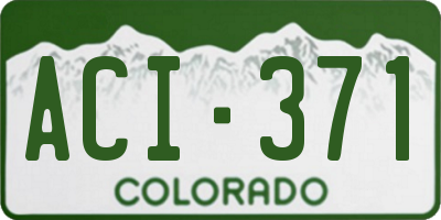 CO license plate ACI371