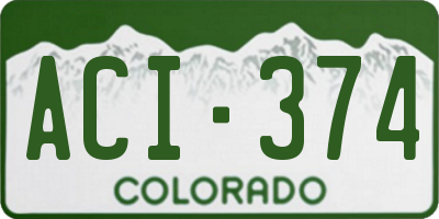 CO license plate ACI374