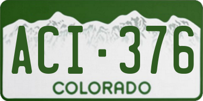 CO license plate ACI376
