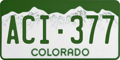 CO license plate ACI377