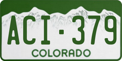 CO license plate ACI379