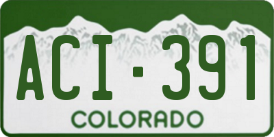 CO license plate ACI391