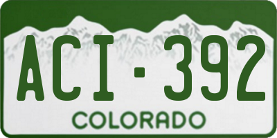 CO license plate ACI392