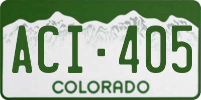 CO license plate ACI405