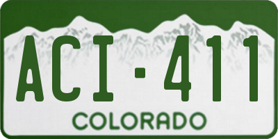 CO license plate ACI411