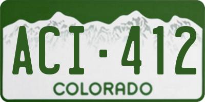 CO license plate ACI412
