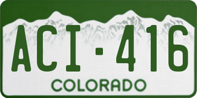 CO license plate ACI416