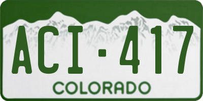 CO license plate ACI417