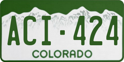 CO license plate ACI424