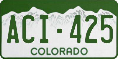 CO license plate ACI425