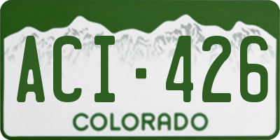 CO license plate ACI426