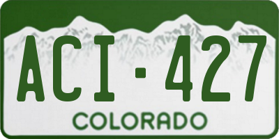 CO license plate ACI427