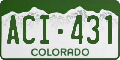CO license plate ACI431
