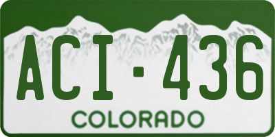CO license plate ACI436