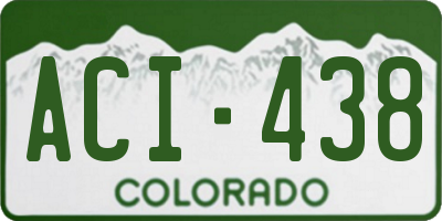 CO license plate ACI438