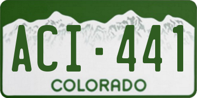 CO license plate ACI441