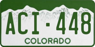 CO license plate ACI448
