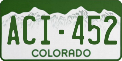 CO license plate ACI452