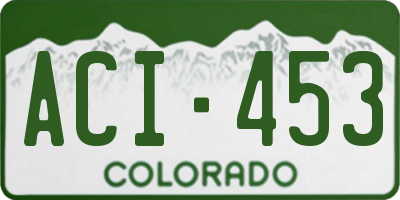 CO license plate ACI453