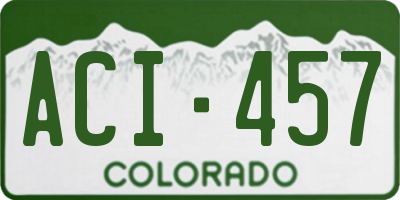 CO license plate ACI457