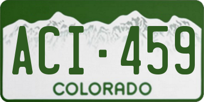 CO license plate ACI459