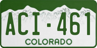 CO license plate ACI461