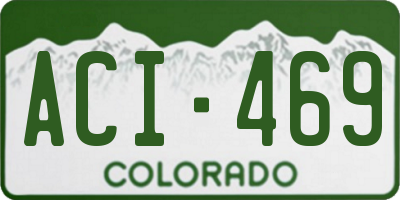CO license plate ACI469