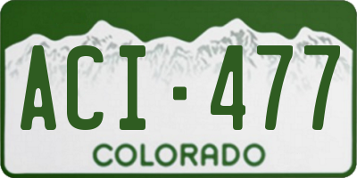 CO license plate ACI477