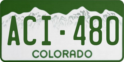 CO license plate ACI480