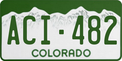 CO license plate ACI482