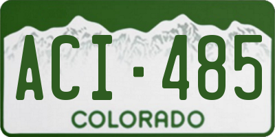CO license plate ACI485