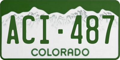 CO license plate ACI487