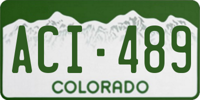 CO license plate ACI489