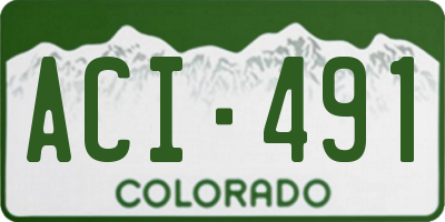 CO license plate ACI491