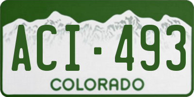 CO license plate ACI493