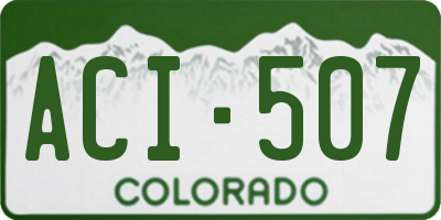 CO license plate ACI507