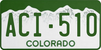 CO license plate ACI510