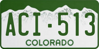 CO license plate ACI513